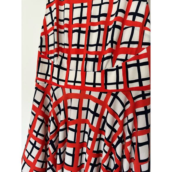 Donna Morgan Woman's Plaid Fit Flare Dress Size 10 - Picture 5 of 6